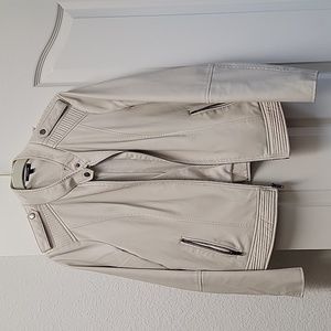 Apt. 9 Pleather Cream Jacket